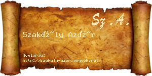 Szakály Azár névjegykártya